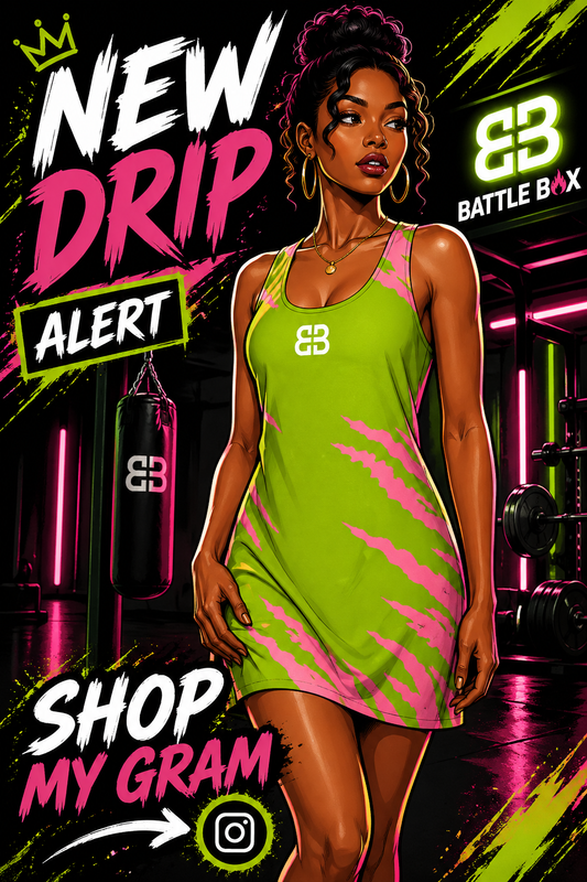 Battle Box Pink Tunic Racerback Top-TT
