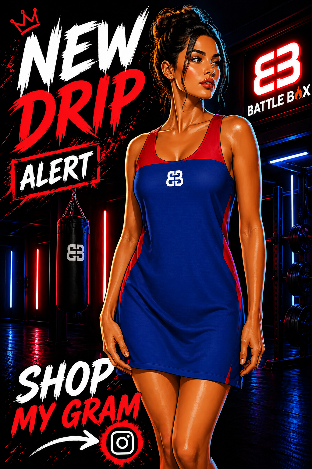 Battle Box Tunic Racerback Top-TT