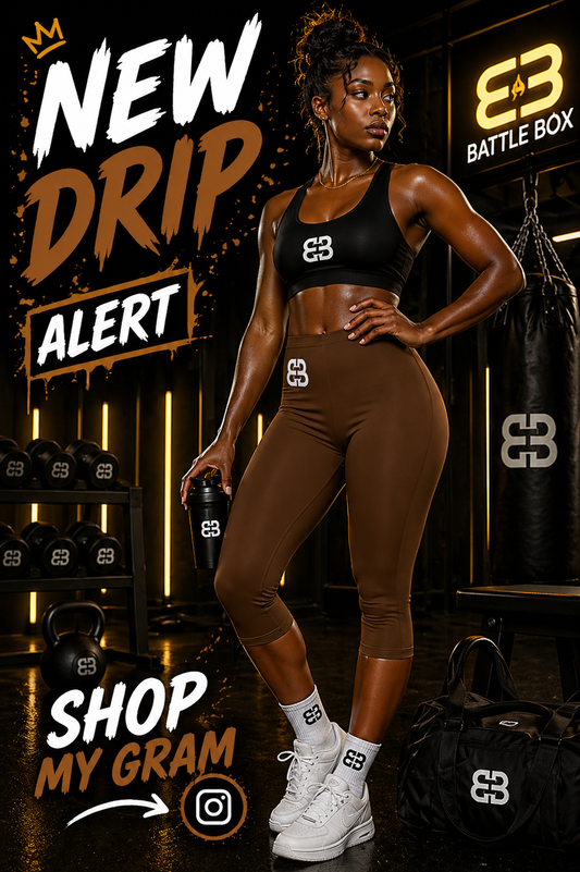 Battle Box [BB] Women's Brown Capri Leggings