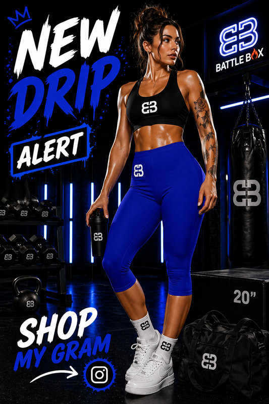 Battle Box [BB] Women's Navy Capri Leggings