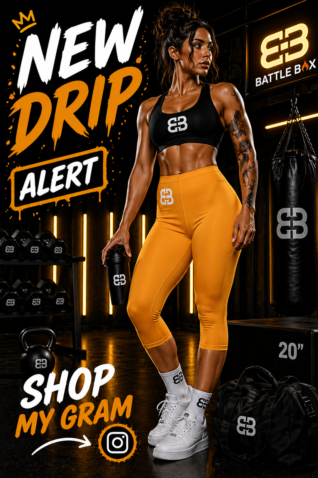 Battle Box [BB] Women's Purple Capri Leggings