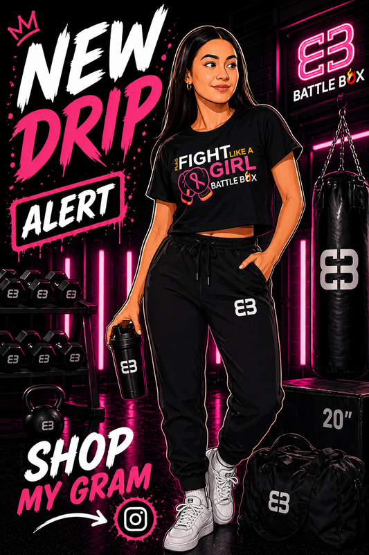 Fight Like Girl Crop Top - Breast Cancer Awareness
