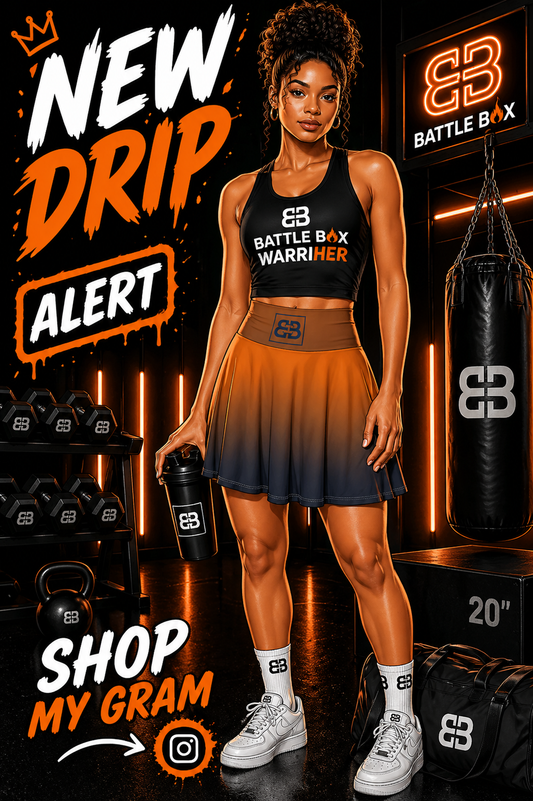 Battle Box High Waist Swirl Women's Skater Skirt-HW