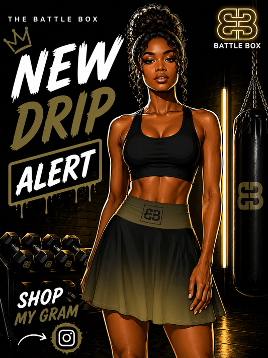 Battle Box High Waist Swirl Women's Skater Skirt-HW