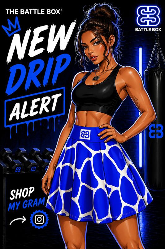 Battle Box High Waist Women's Skater Skirt-HW