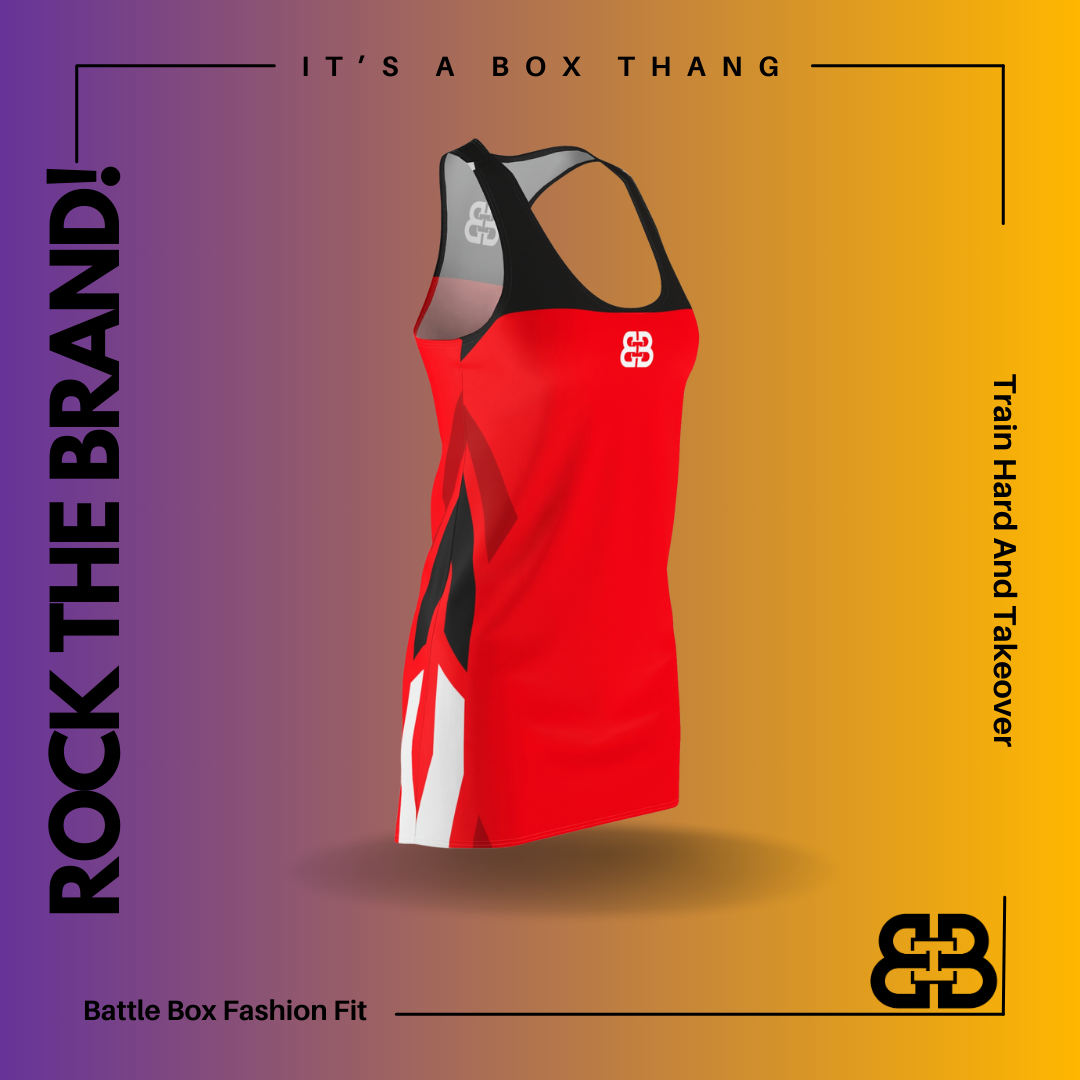 Battle Box Red Tunic Racerback Top-CB