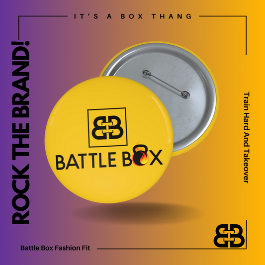 Yellow Battle Box Pin Button