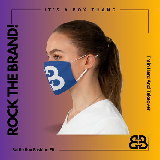 Navy Battle Box Fabric Face Mask