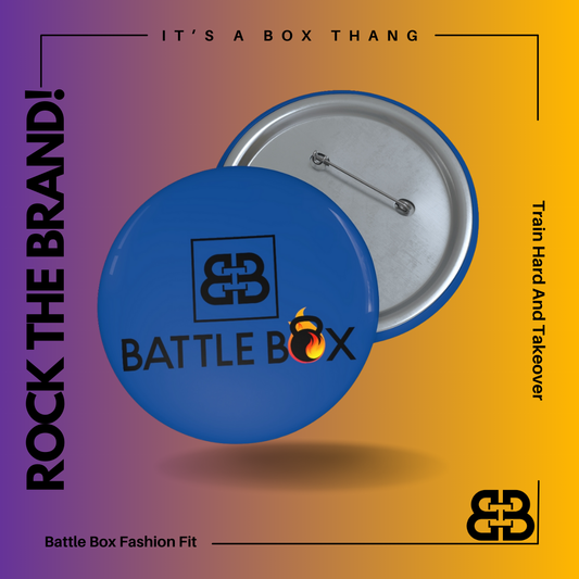 Navy Battle Box Pin Button