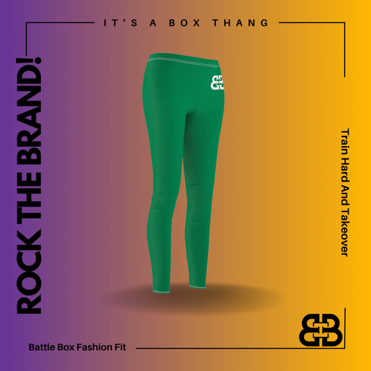 Battle Box Women's Green Casual Leggings