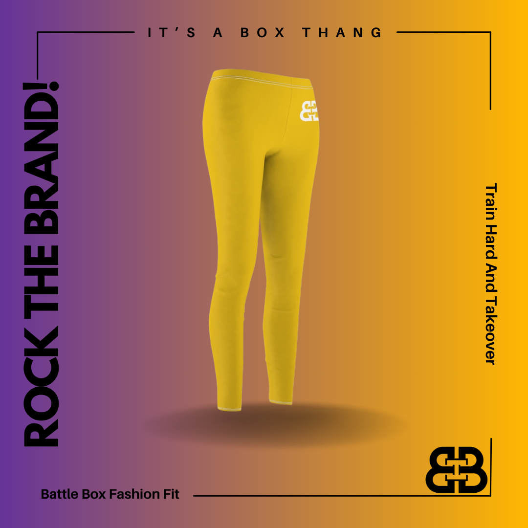 Battle Box Women's Yellow Casual Leggings