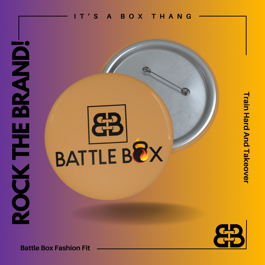 Brown Battle Box Pin Button