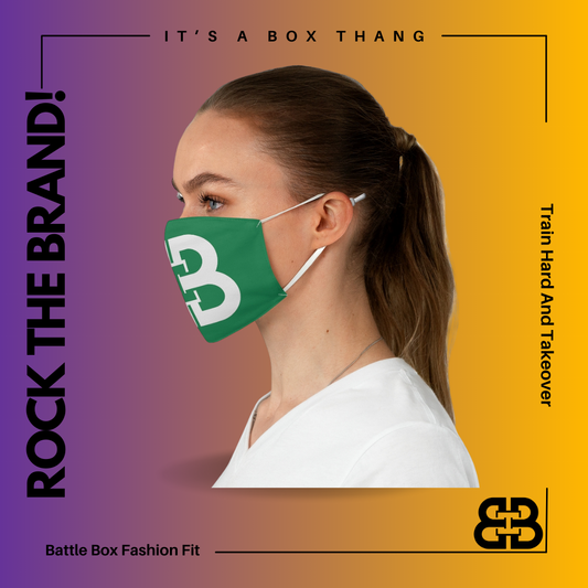 Green Battle Box Fabric Face Mask