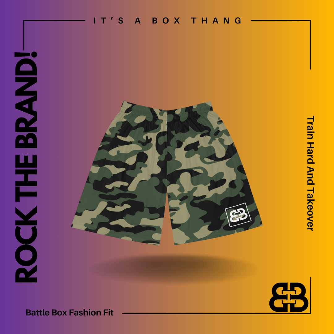 Battle Box BB Green Camo Basketball Shorts