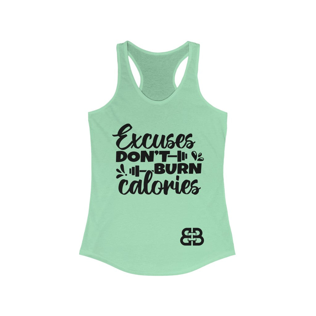 Women's Burn Calories Battle Box Racerback Tank -2A