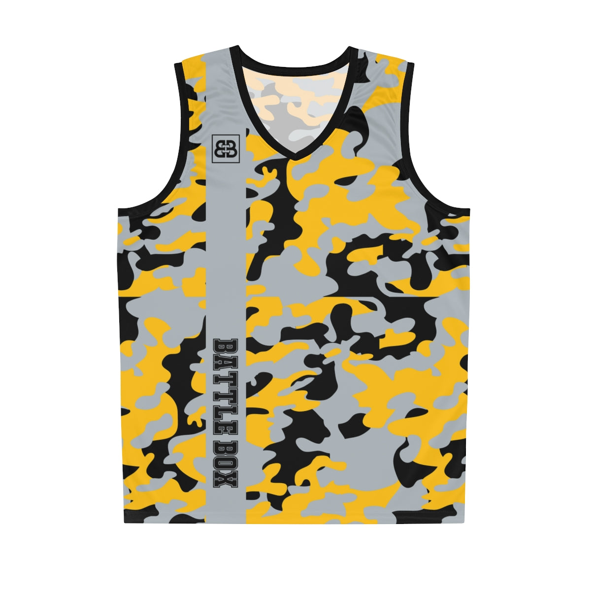 Battle Box Black Yellow Basketball Jersey