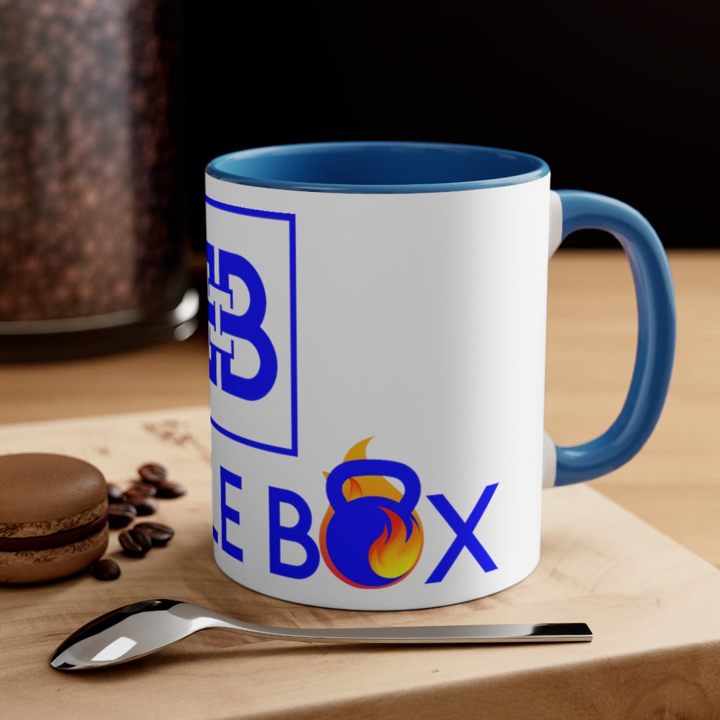 Battle Box Accent Blue Logo Coffee Mug, 11oz