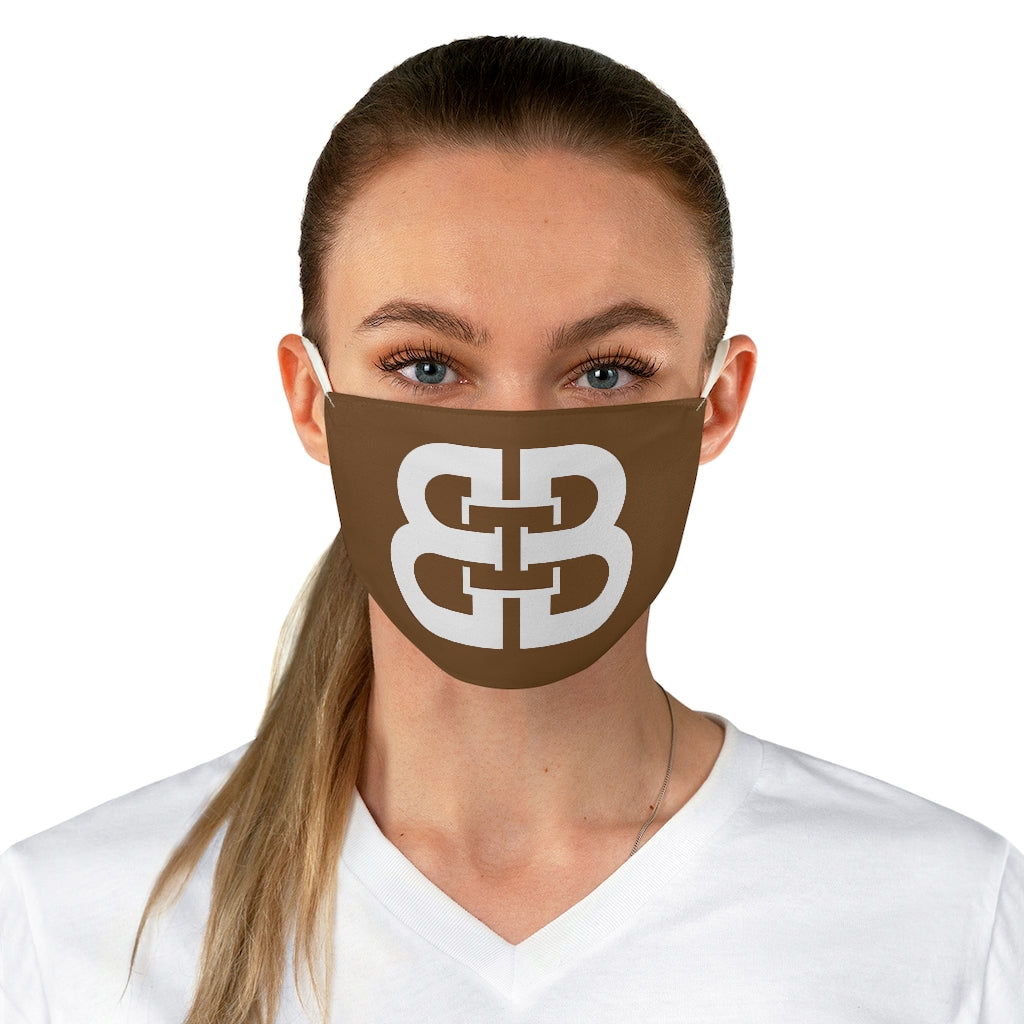 Brown Battle Box Fabric Face Mask