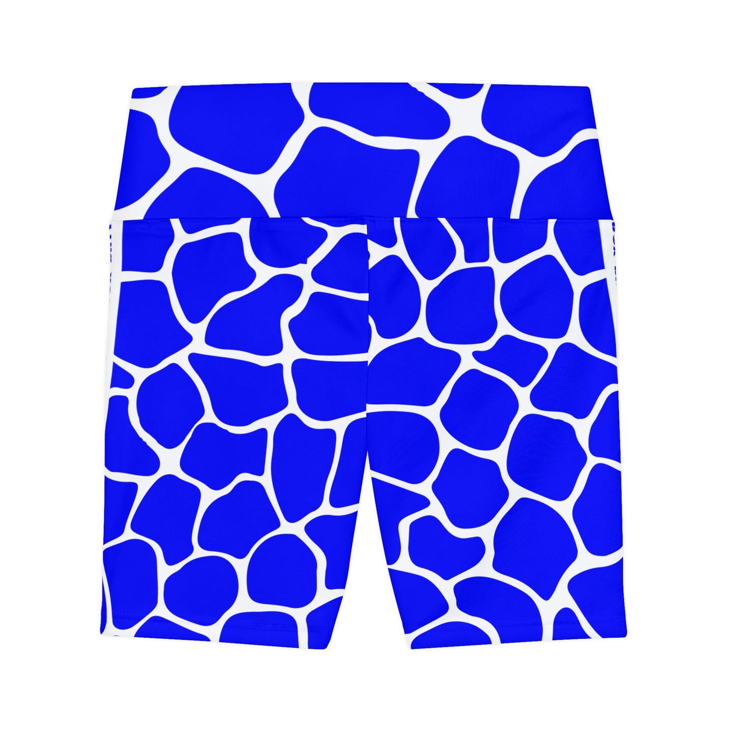 Battle Box Blue/White Cobble Women's Workout Shorts-T1