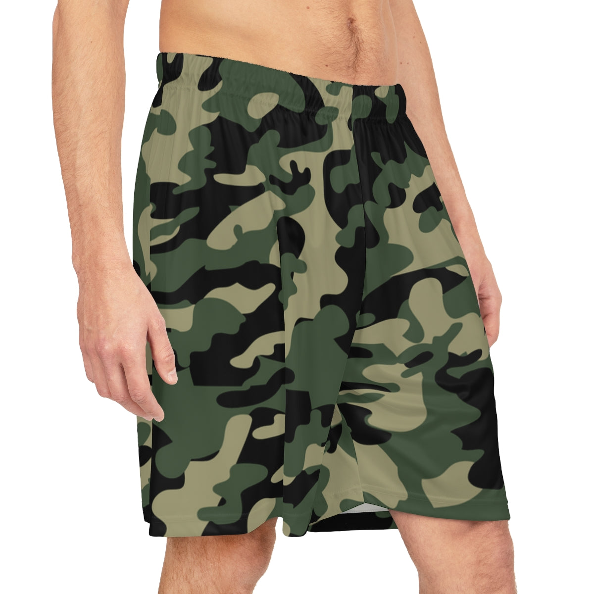 Battle Box BB Green Camo Basketball Shorts