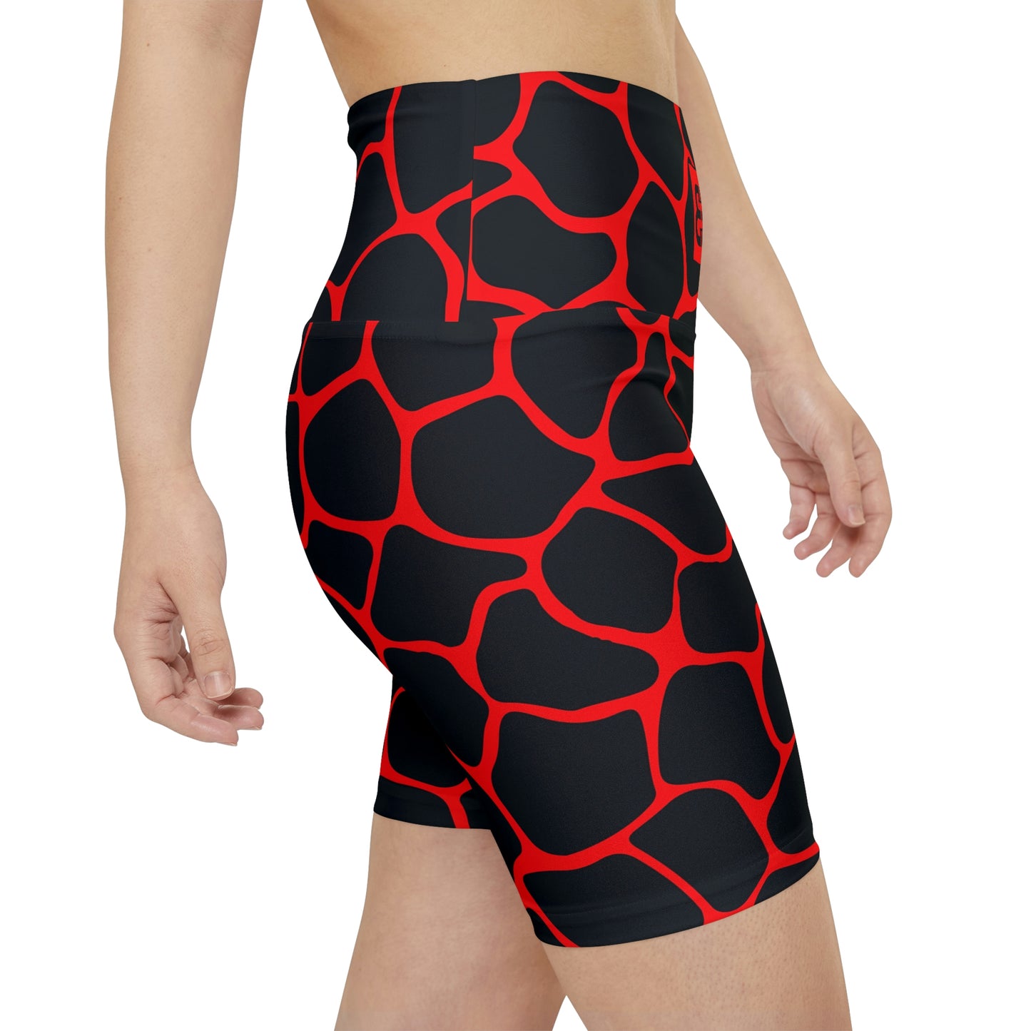 Battle Box Red/Black Women's Workout Shorts-T1