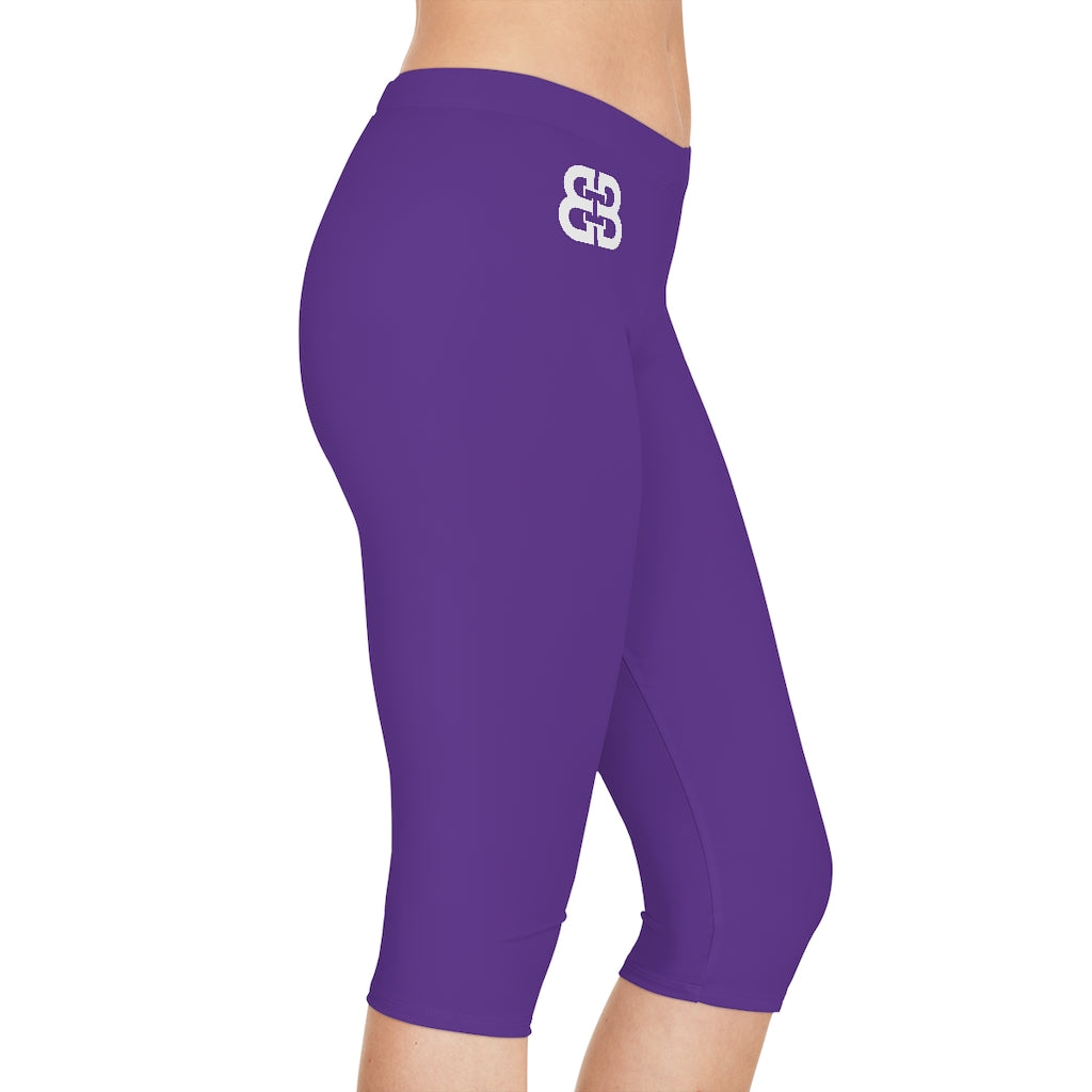 Battle Box [BB] Women's Purple Capri Leggings