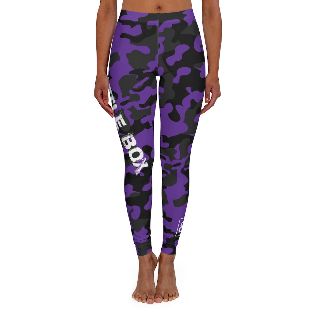 Purple Camo Spandex Leggings -1A