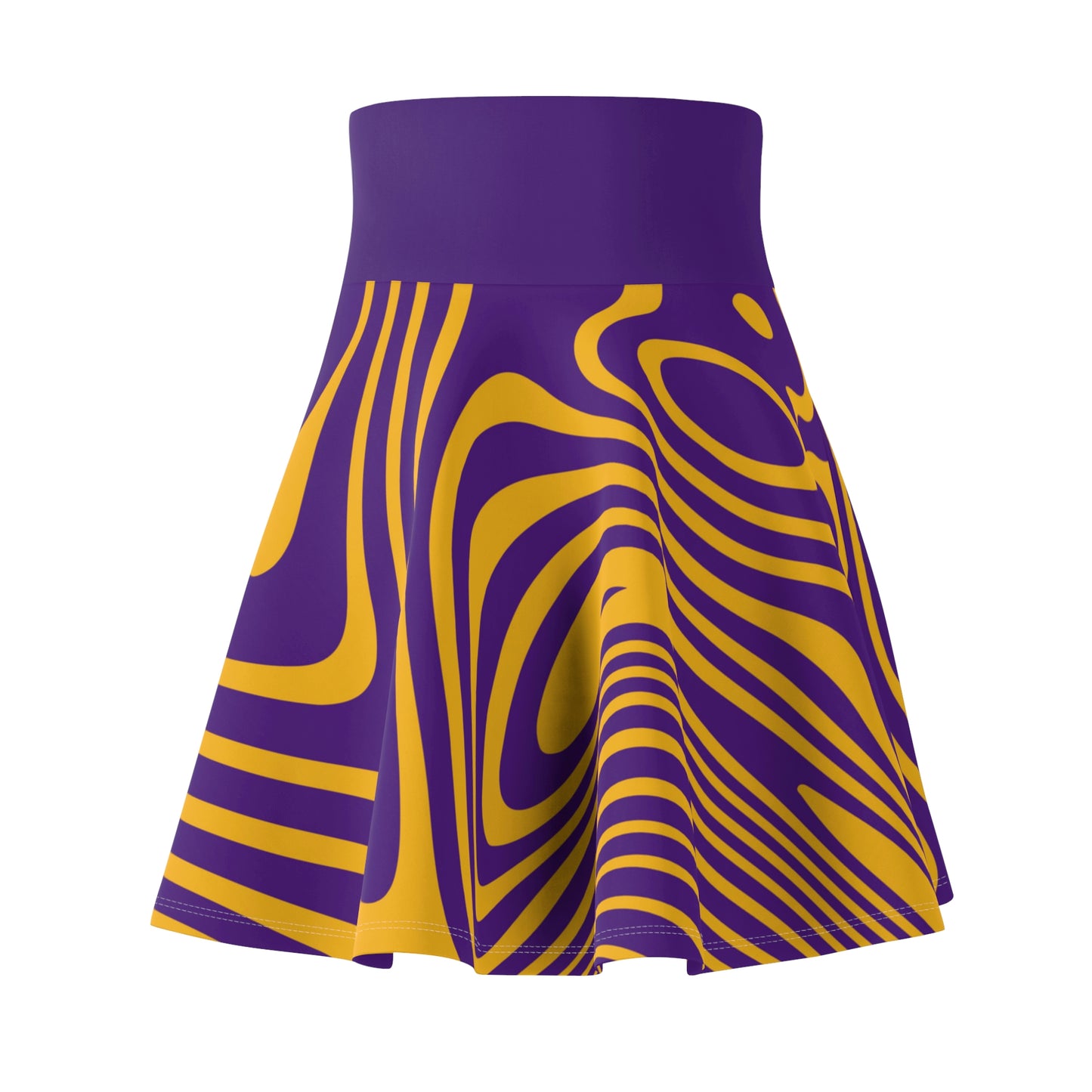 Battle Box High Waist Swirl Women's Skater Skirt-HW