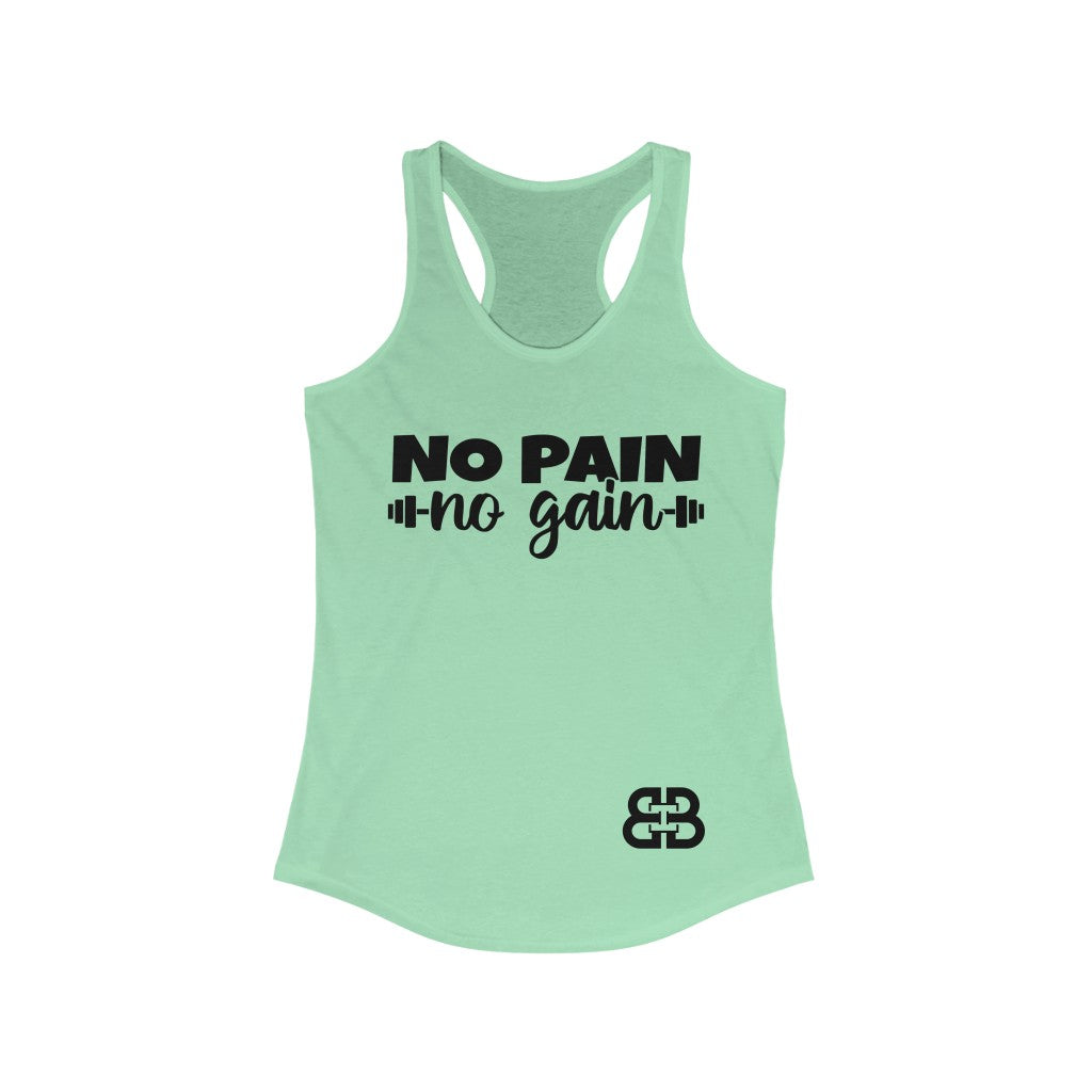 Women's No Pain Battle Box Racerback Tank -2A