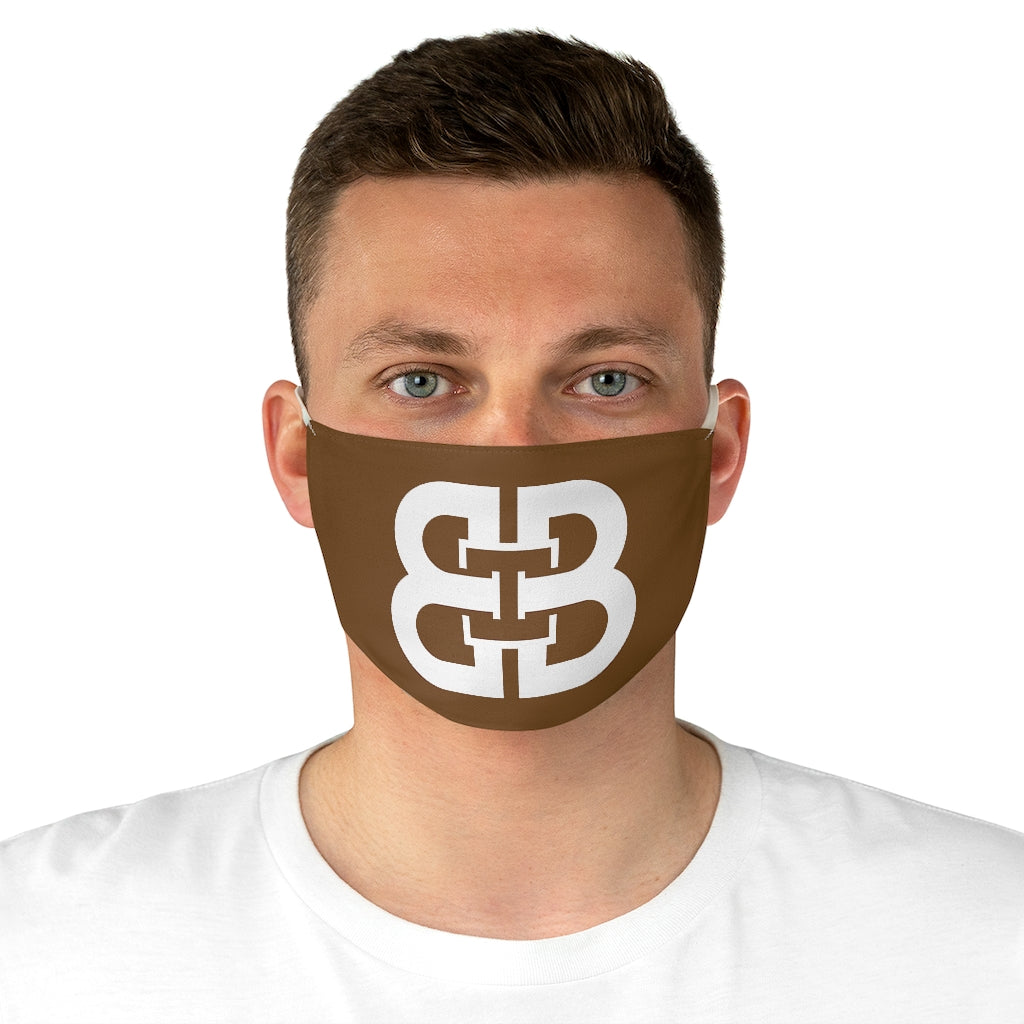 Brown Battle Box Fabric Face Mask