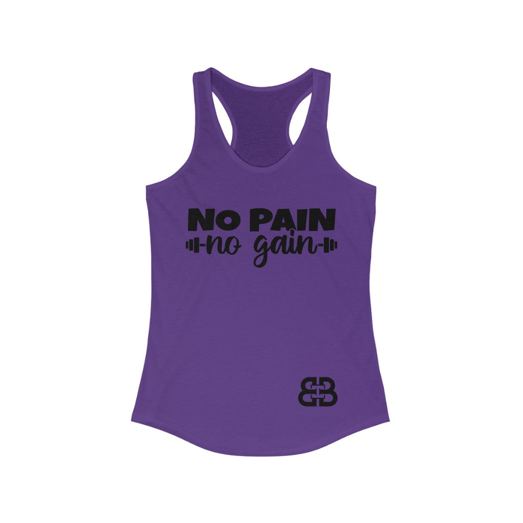 Women's No Pain Battle Box Racerback Tank -2A