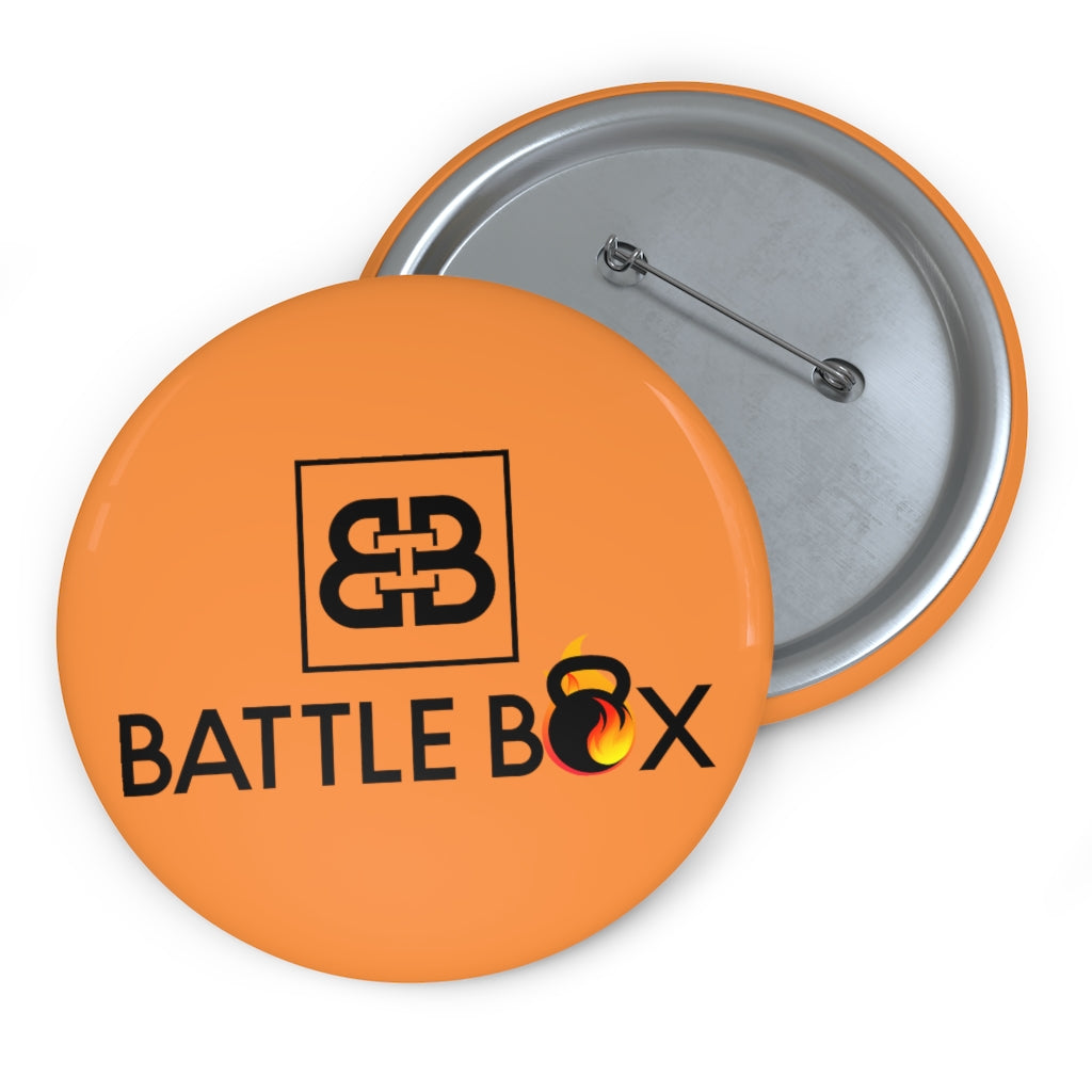 Orange Battle Box Pin Button
