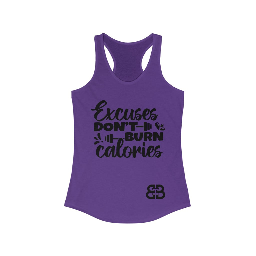 Women's Burn Calories Battle Box Racerback Tank -2A