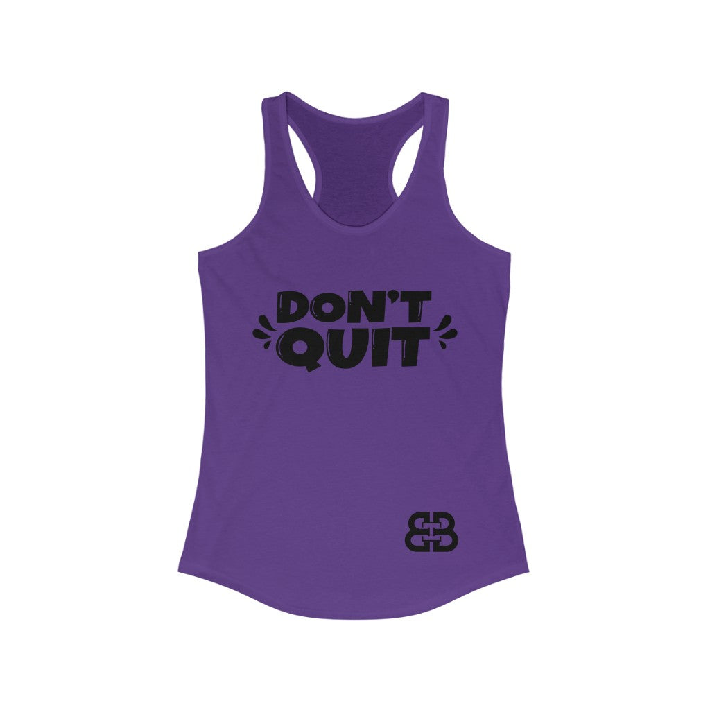 Women's Don't Quit Battle Box Racerback Tank -2A