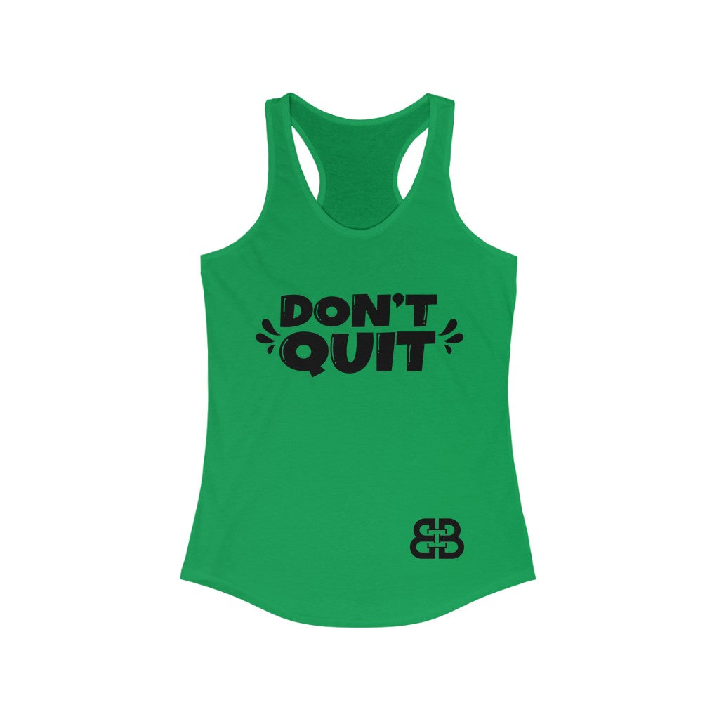 Women's Don't Quit Battle Box Racerback Tank -2A