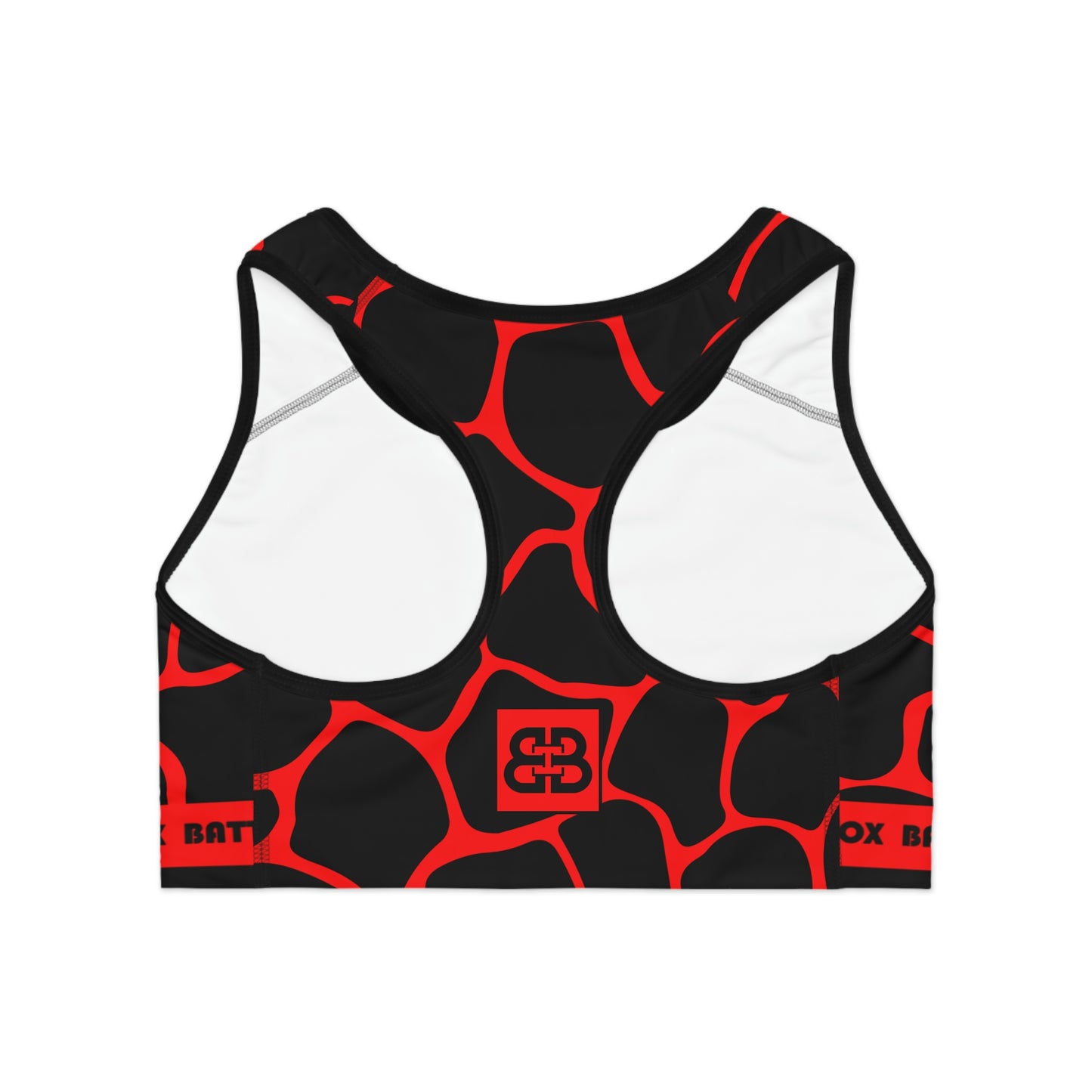 Battle Box Black/Red Cobble Sports Bra-T7