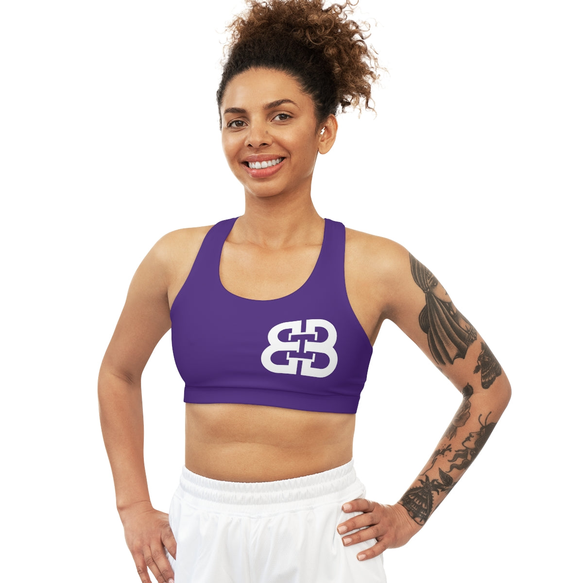 Battle Box BB Seamless Purple Sports Bra -7A