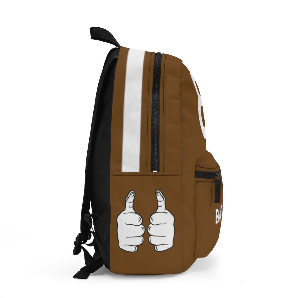 Battle Box Gym Fitness Brown Train Hard Backpack