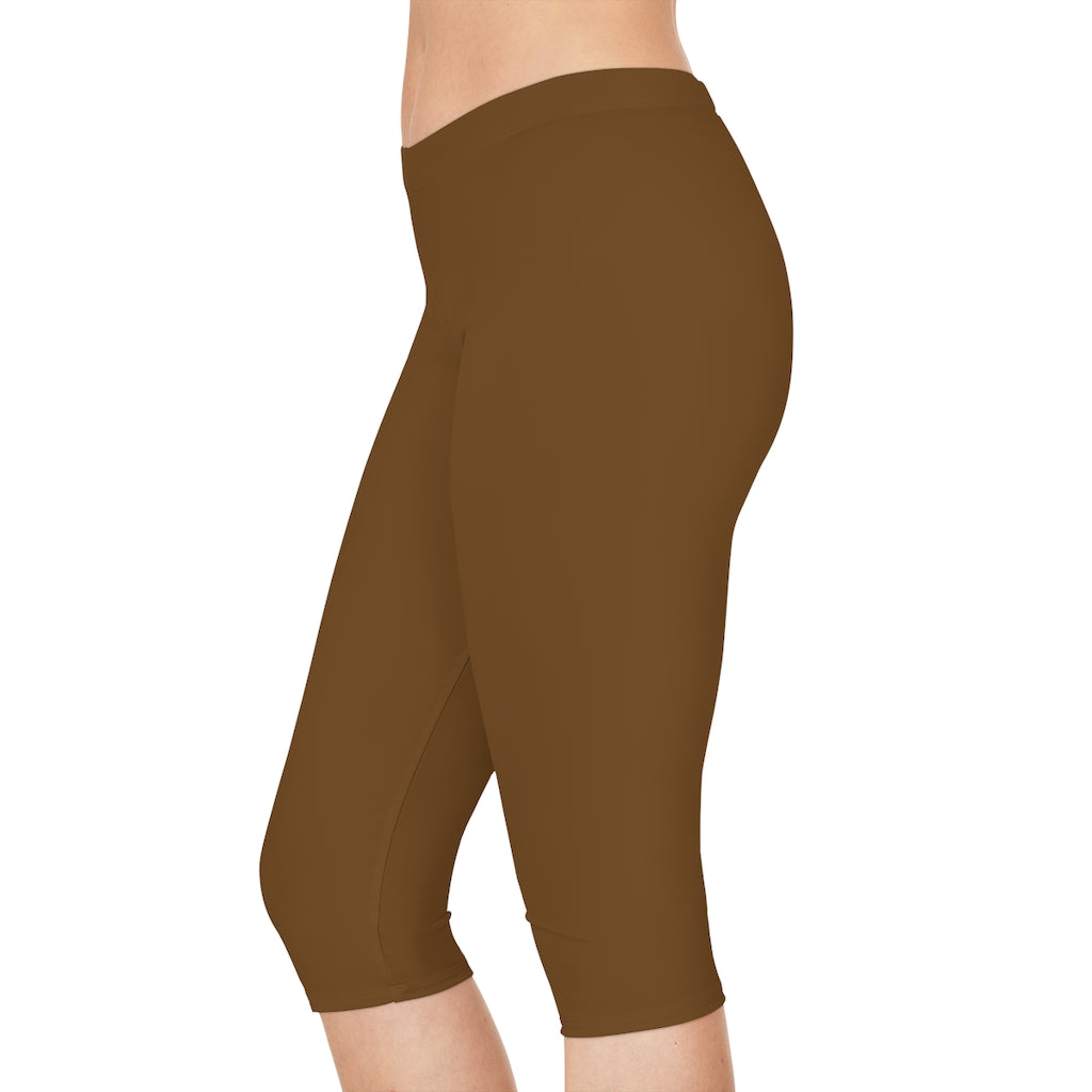 Battle Box [BB] Women's Brown Capri Leggings