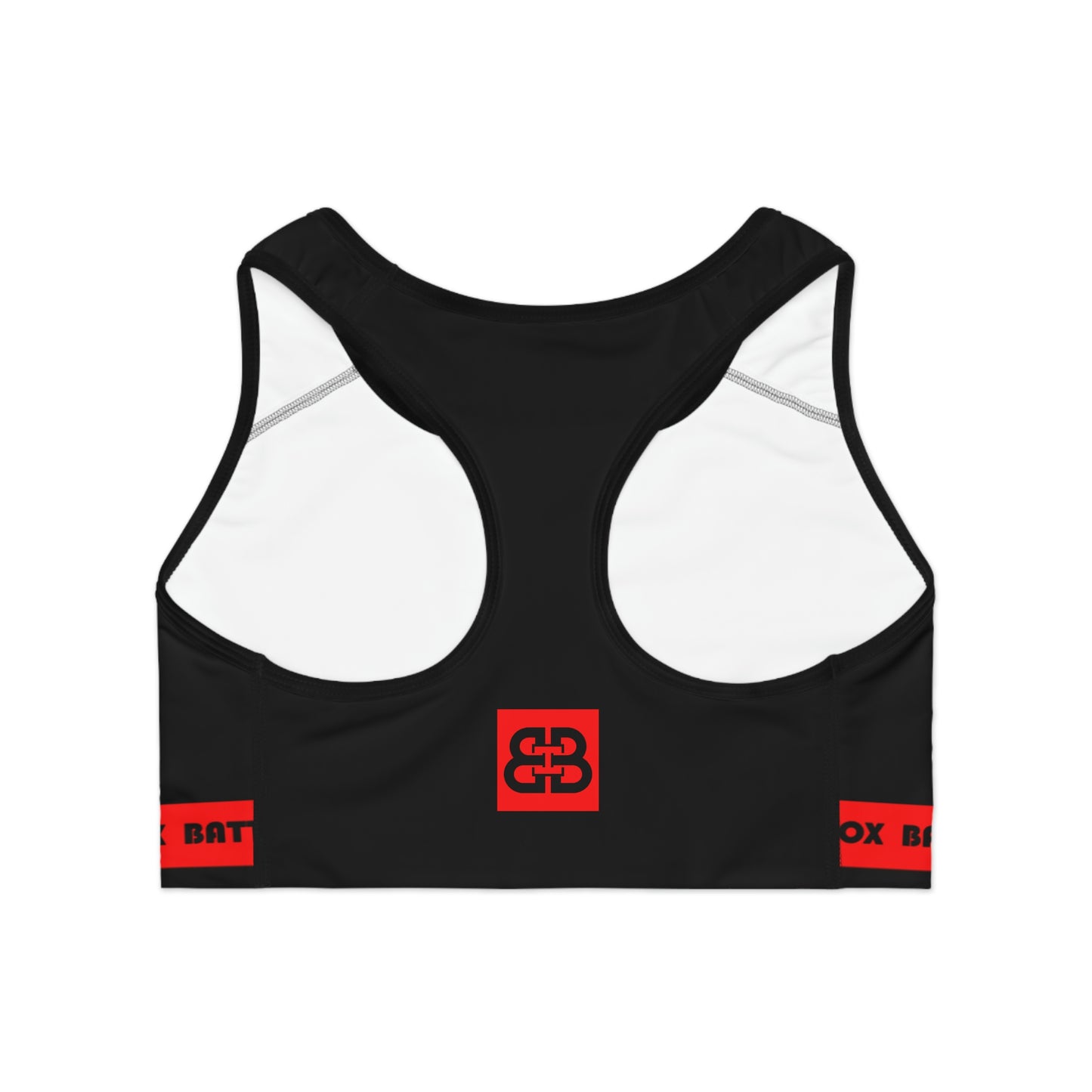 Battle Box Black/Red Sports Bra-T7
