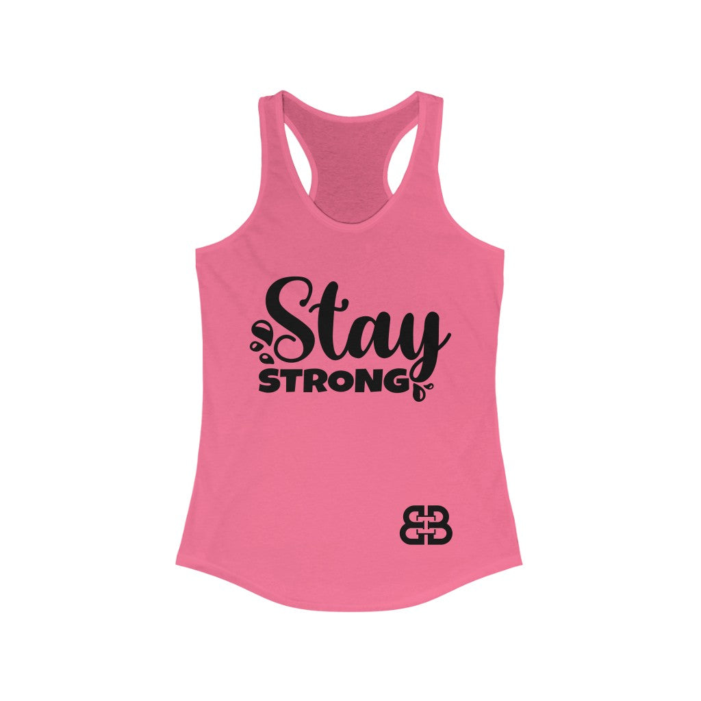 Women's Stay Strong Battle Box Racerback Tank -2A