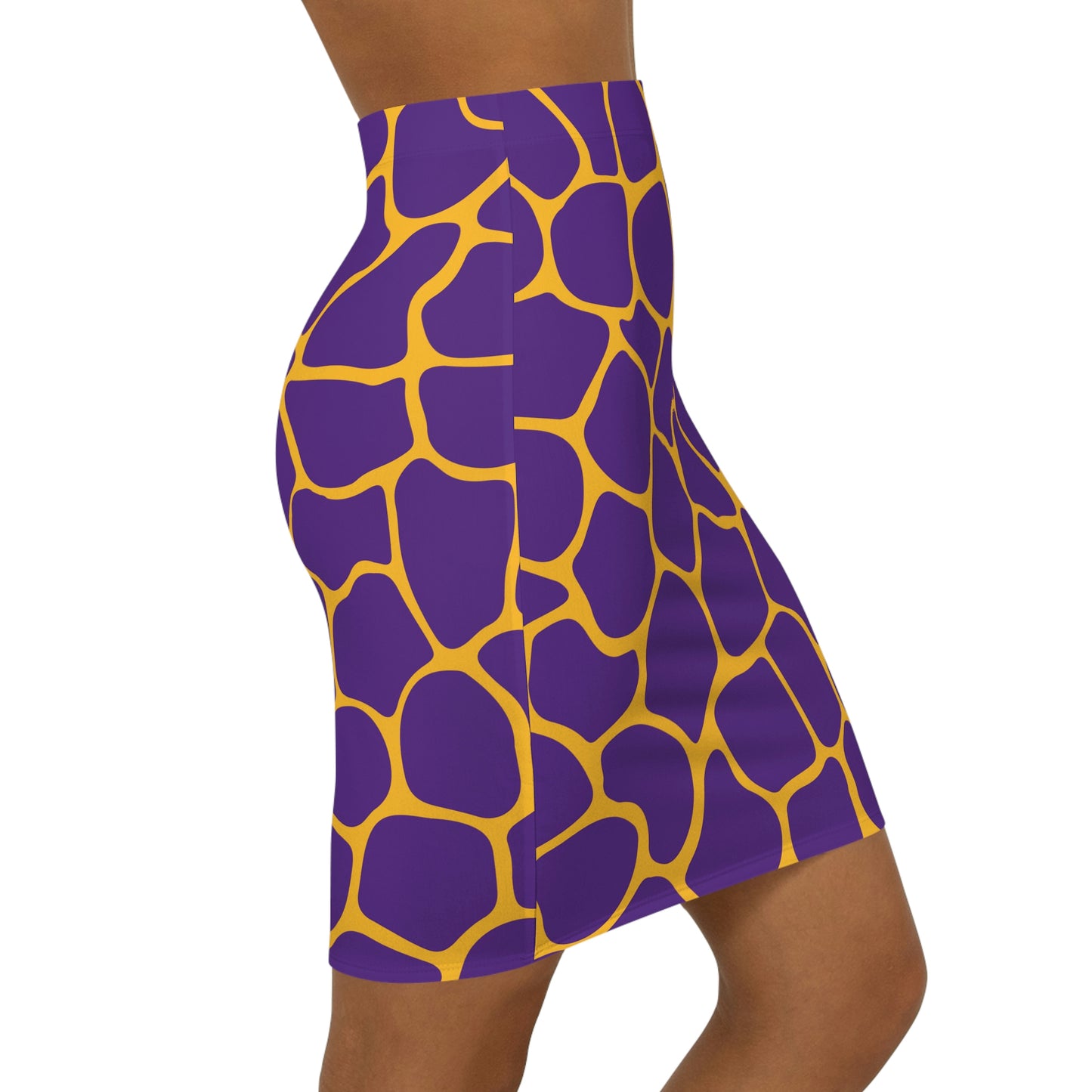 Battle Box Women's Purple Gold Cobble Mini Skirt-U6