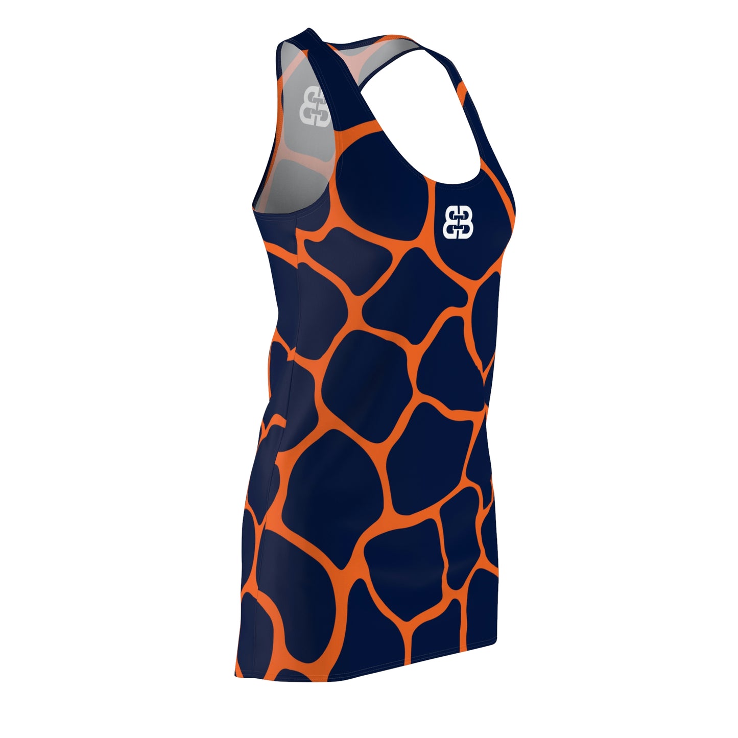 Battle Box Orange Blue Cobble Tunic Racerback Top-CB