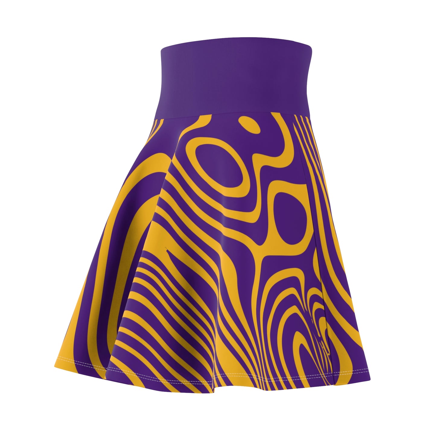 Battle Box High Waist Swirl Women's Skater Skirt-HW