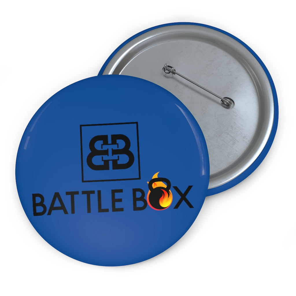 Navy Battle Box Pin Button
