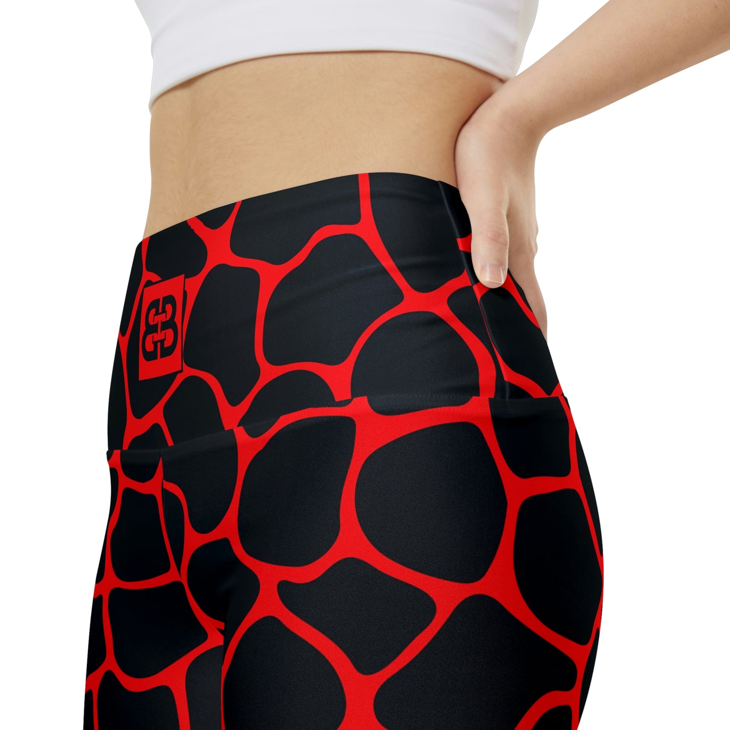 Battle Box Red/Black Women's Workout Shorts-T1