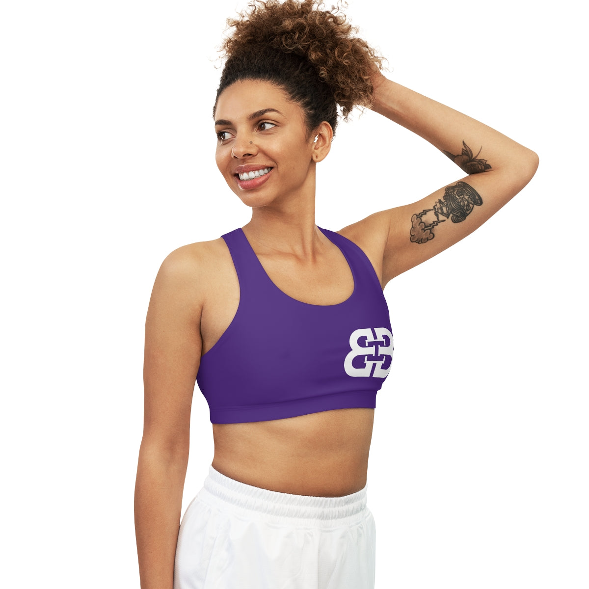Battle Box BB Seamless Purple Sports Bra -7A