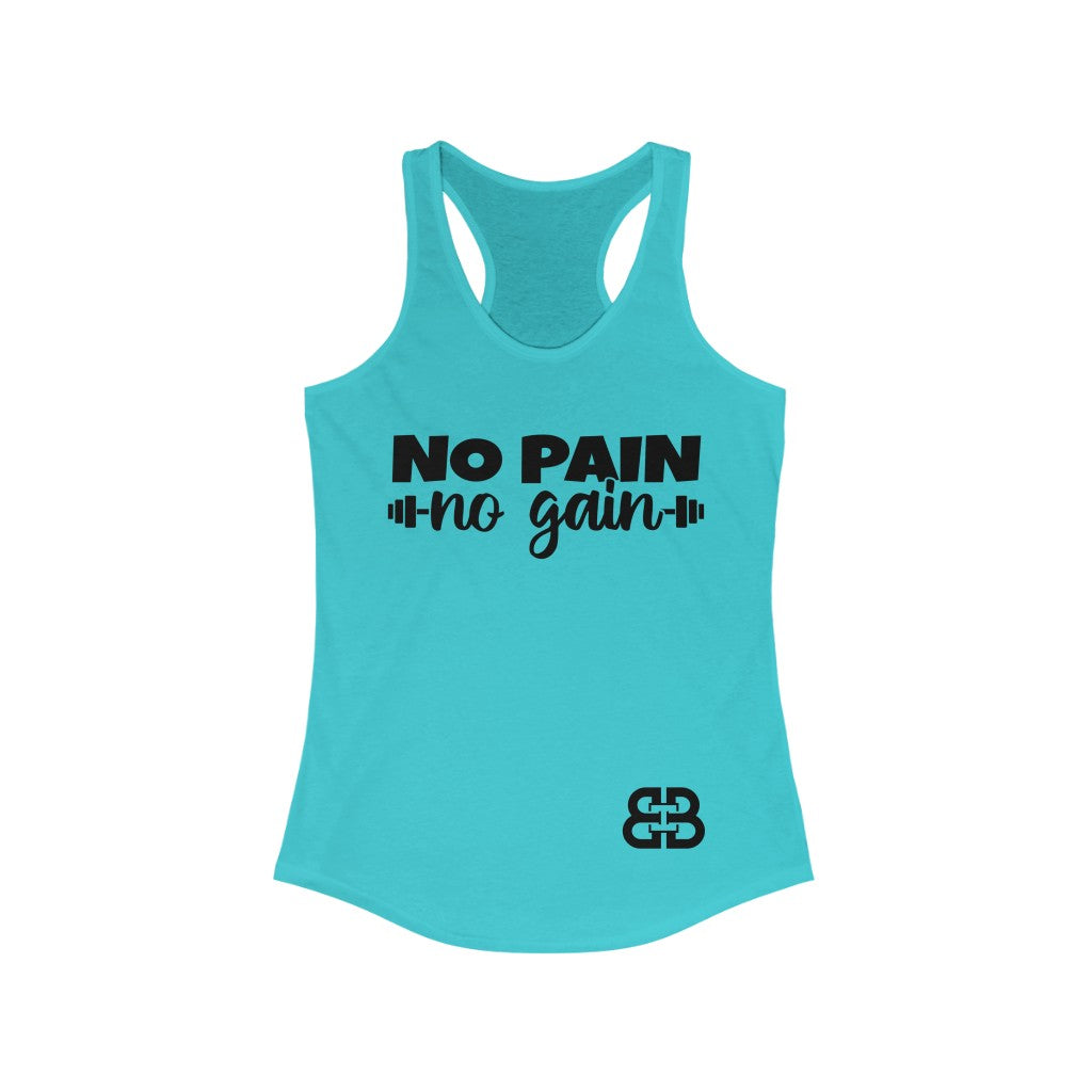 Women's No Pain Battle Box Racerback Tank -2A