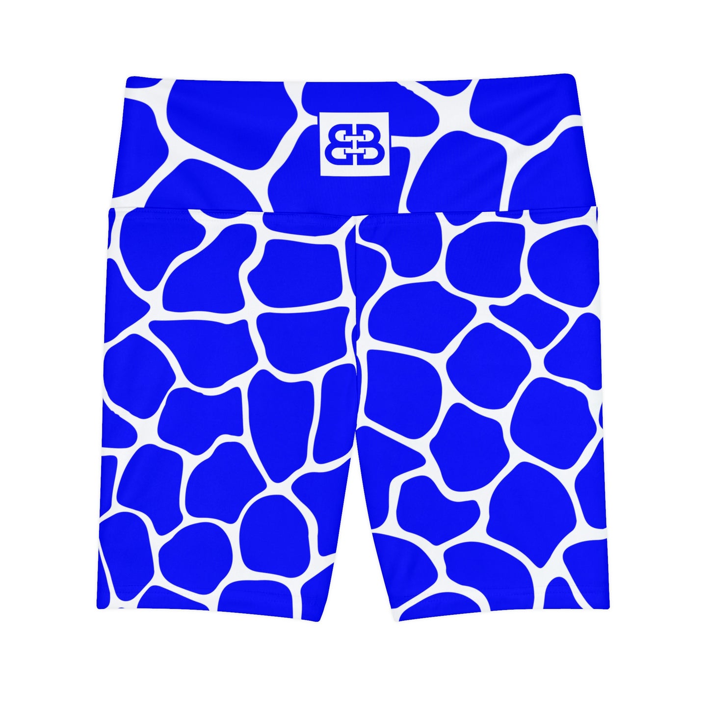 Battle Box Blue/White Cobble Women's Workout Shorts-T1
