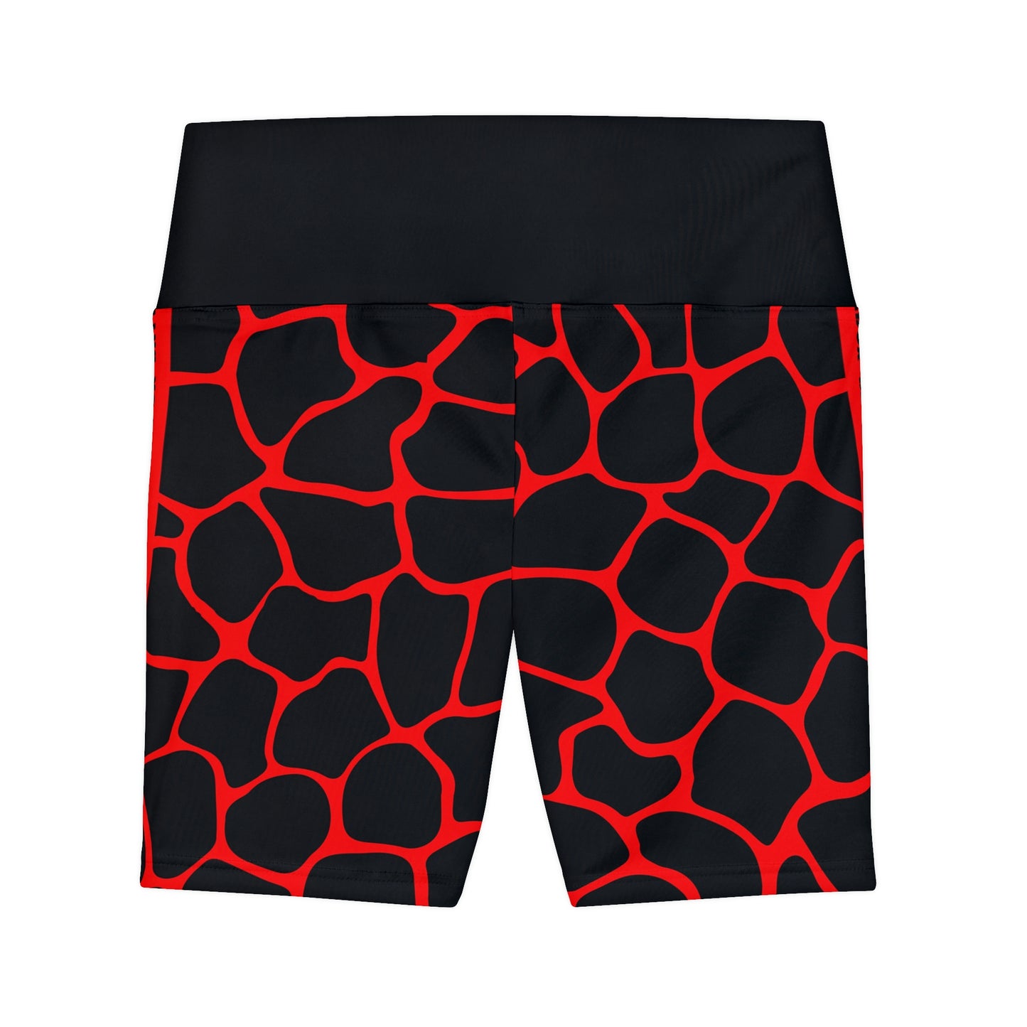 Battle Box Red/Black Women's Workout Shorts-T1